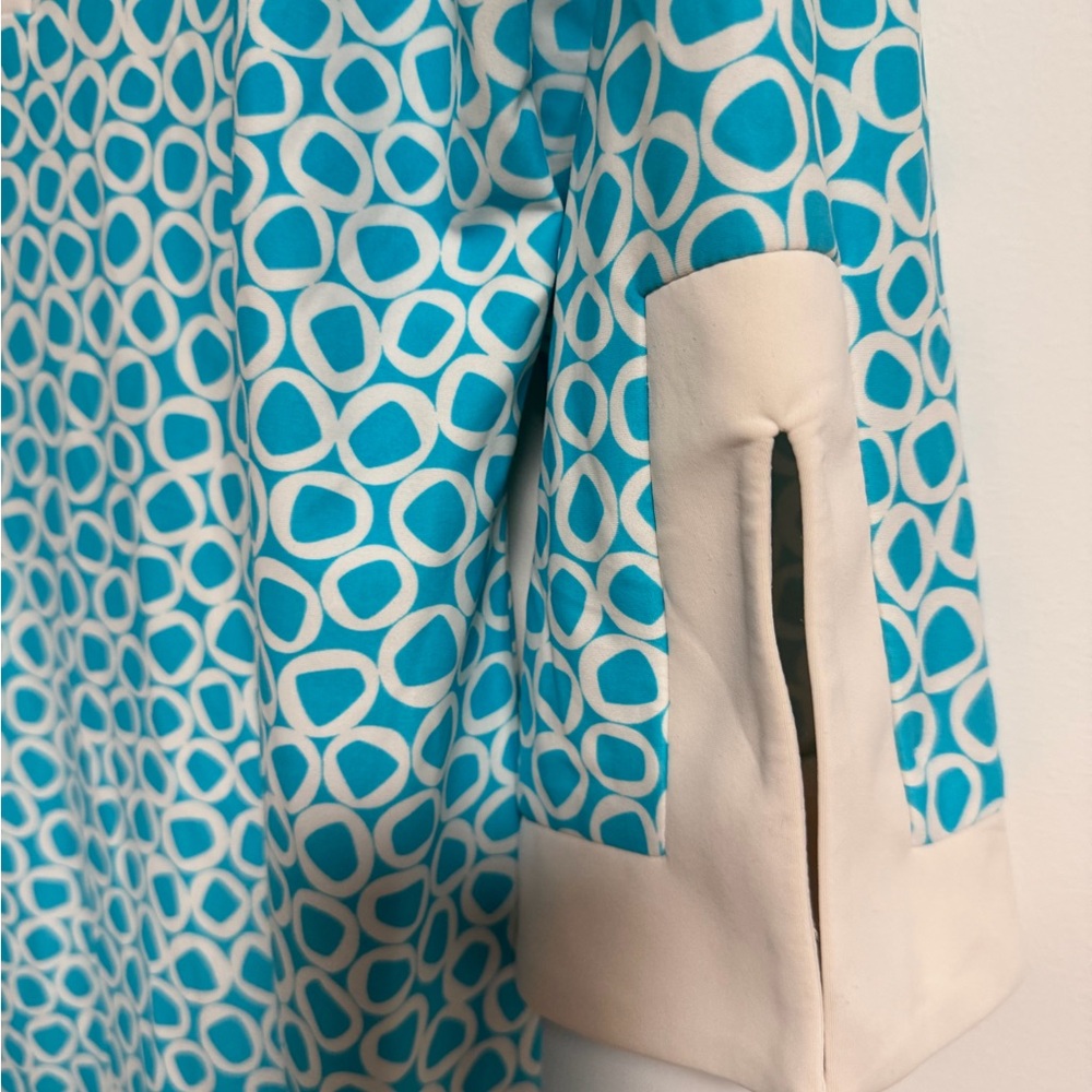 Jude Connally Turquoise and White Geometric Dress Tunic - Picture 9 of 10